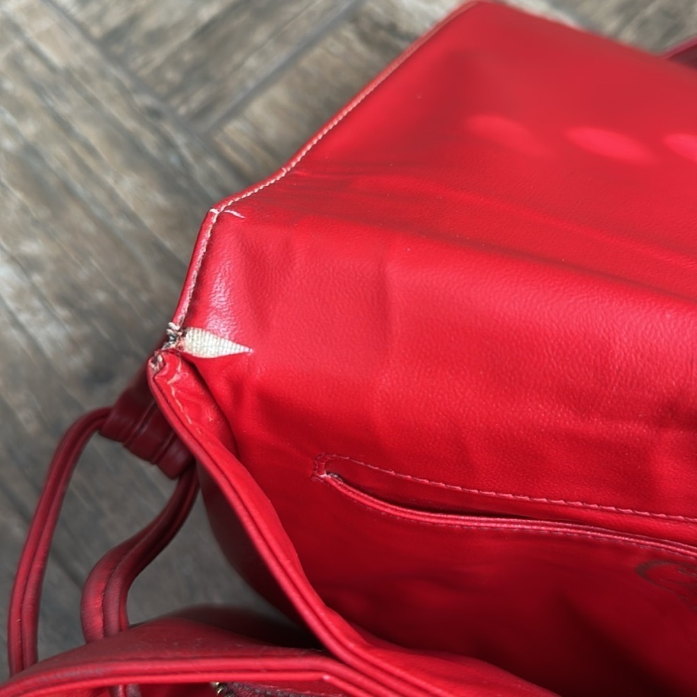 Vintage Collins red studded purse handbag - Picture 6 of 9